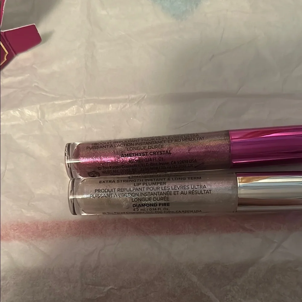 Too Faced Lip Injection Power Plumping Lip Gloss Duo - Pink and Silver